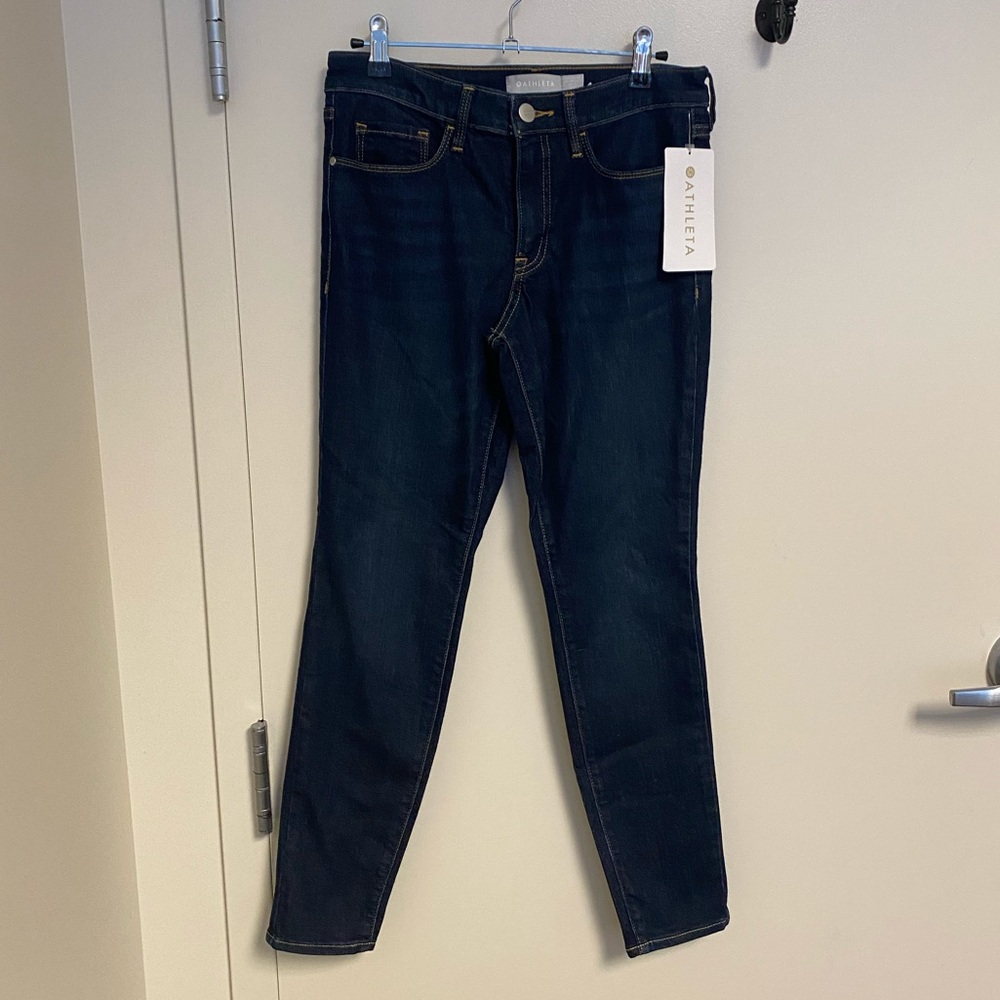 NWT Athleta Sculptek Ultra Skinny Midnight Jean 6P